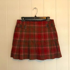 VINTAGE GAP pleated plaid skirt
